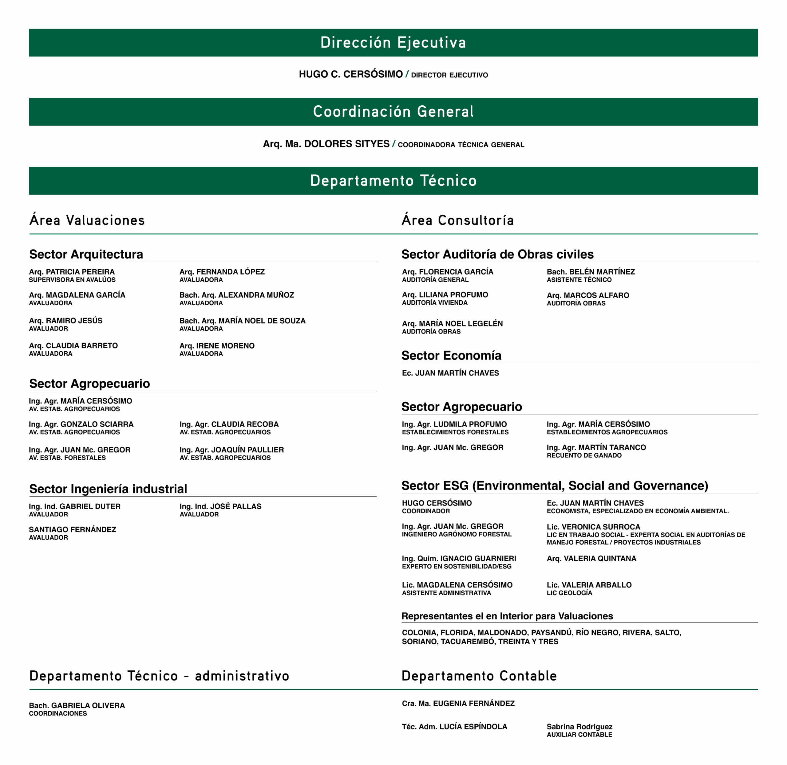 Organigrama Valora Consultora